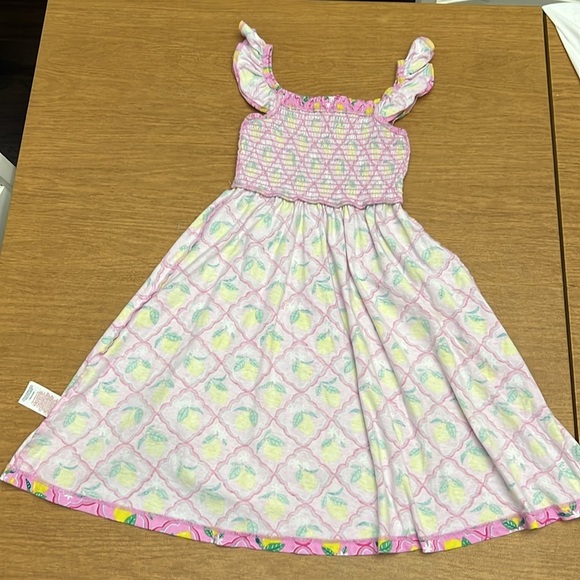 Mini Boden smocked lemon sundress size 7-8 - Picture 4 of 8